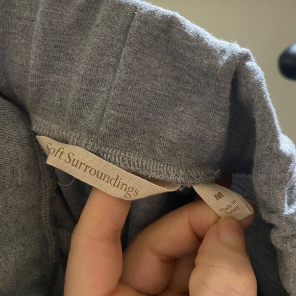 Soft Surroundings Kelly Knit Cropped Pants Gray - Picture 6 of 8